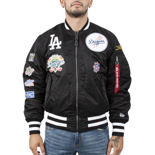 New Era Dodgers Reversible Alpha Bomber Jacket Mens Style : 13026032