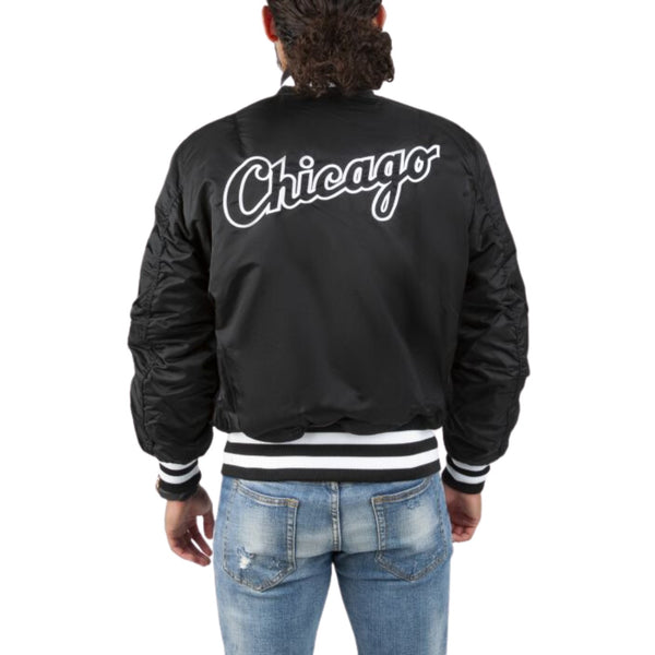 New Era White Sox Reversible Alpha Bomber Jacket Mens Style : 13026035