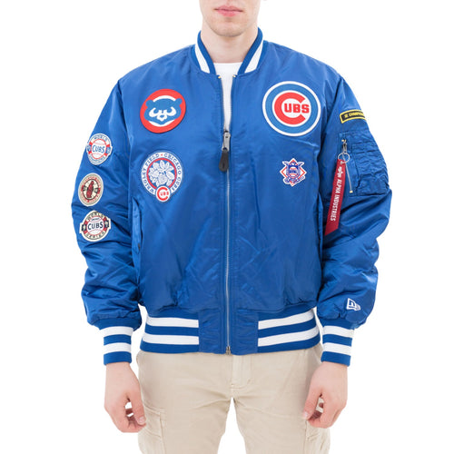 New Era Alpha Industries Chicago Cubs Bomber Jacket Mens Style : 13026001
