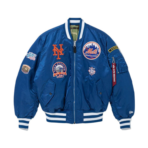 New Era Newyork Mets Alpha Industries Reversible Bomber Jacket Mens Style : 13025997