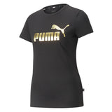 Puma Ess + Metallic Logo Tee Womens Style : 848303