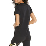 Puma Ess + Metallic Logo Tee Womens Style : 848303