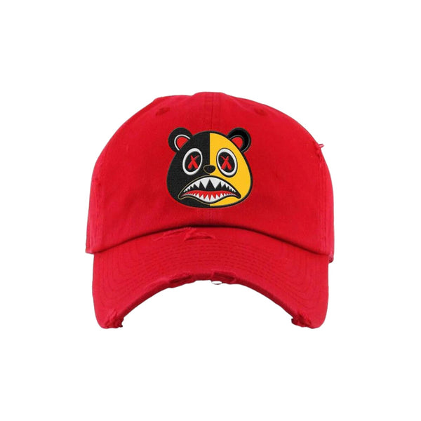 Baws Red Yayo Trucker Leather Hat Unisex Style : BSHAT