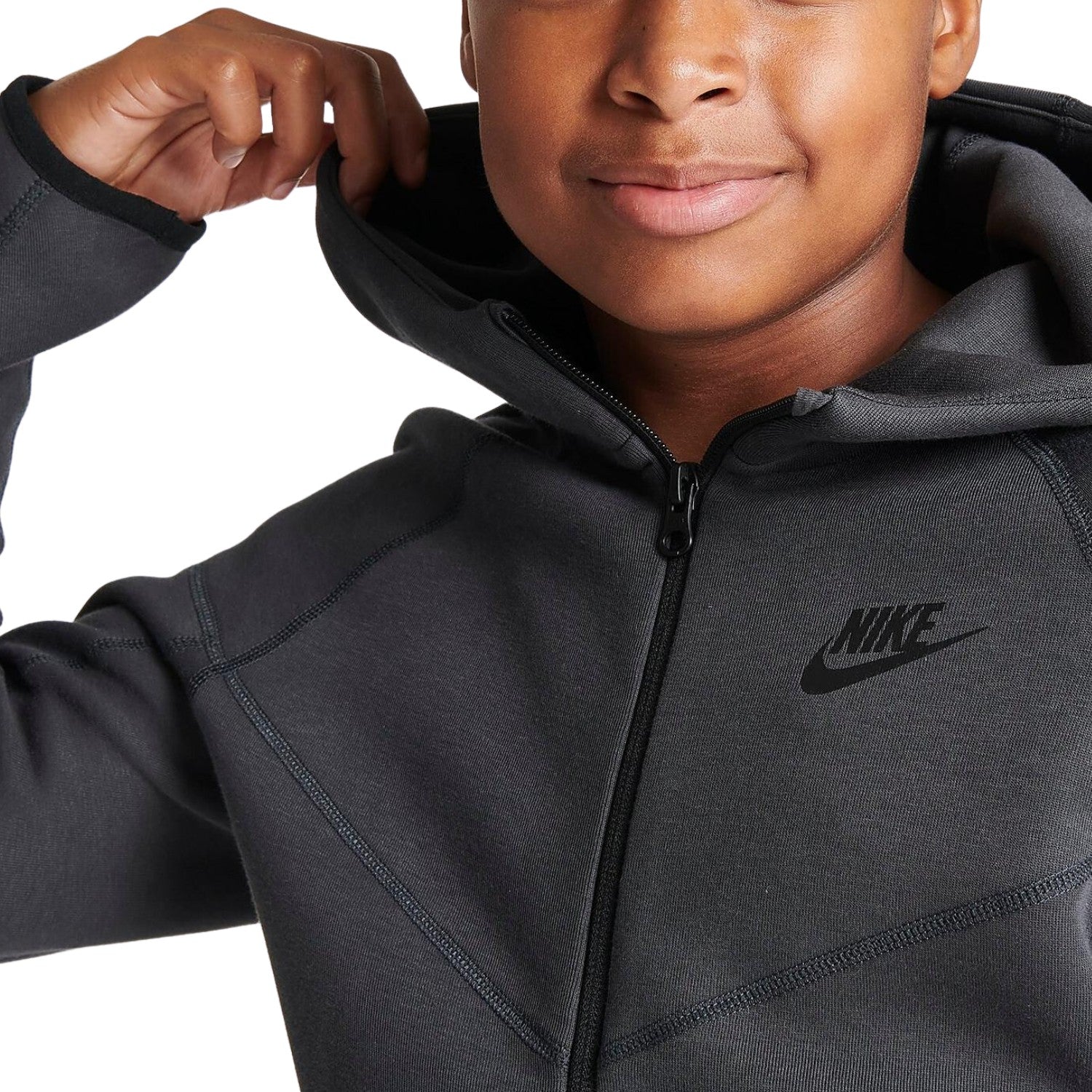 Nike Sportswear Tech Fleece Full-zip Hoodie Big Kids Style : Fd3285 ...