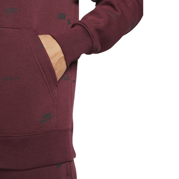 Nike Club Fleece Men's Allover Print Pullover Hoodie Mens Style : Fb7434