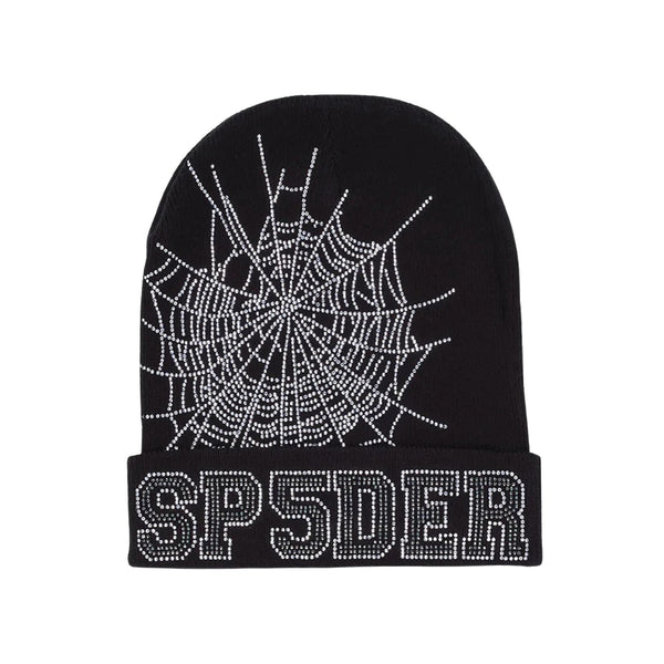 Sp5der Black Web Beanie Unisex Style : Sp5-8d-bbk