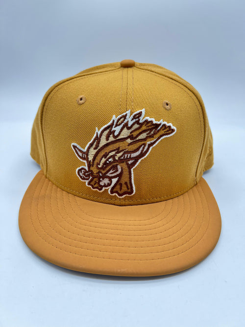 New Era 59fifty Florida Fire Frogs Tan Nubuck Fitted Hat Unisex Style : Hhh-70425161