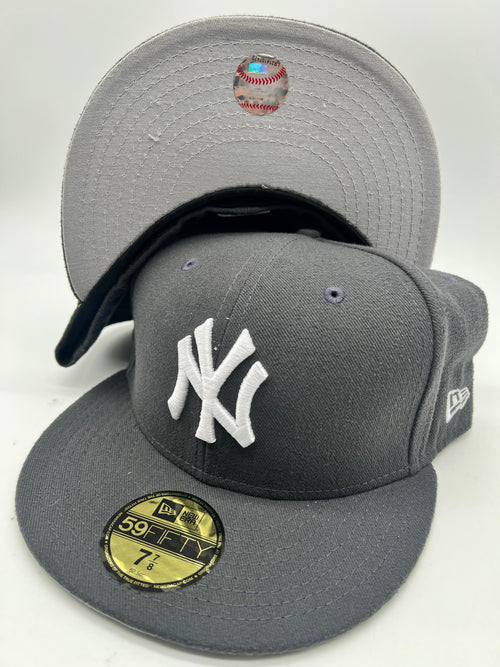 New Era 59fifty New York Yankees Basic Graphite Fitted Hat Unisex Style : Hhh-48309482