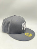 New Era 59fifty New York Yankees Basic Graphite Fitted Hat Unisex Style : Hhh-48309482