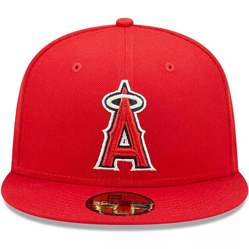 New Era 59fifty Los Angeles Angels Basic Red Fitted Hat Unisex Style : Hhh-70383734