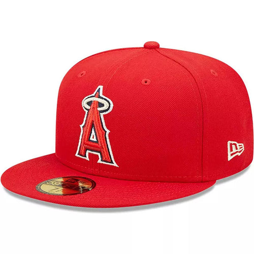 New Era 59fifty Los Angeles Angels Basic Red Fitted Hat Unisex Style : Hhh-70383734