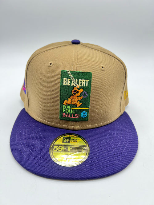 New Era 59fifty Chicago Cubs Be Alert For Foul Balls Logo Fitted Hat Unisex Style : Hhh-70709412