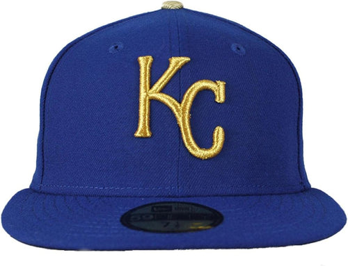 New Era 59fifty Kansas City Royals Royal Blue/gold Fitted Hat Unisex Style : Hhh-71320747