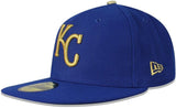 New Era 59fifty Kansas City Royals Royal Blue/gold Fitted Hat Unisex Style : Hhh-71320747