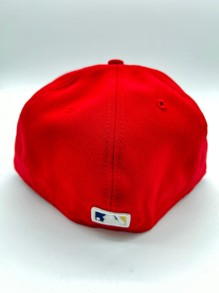 New Era 59fifty Washington Nationals And Dc Both Logos Red Fitted Hat Unisex Style : Hhh-71320693