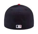 New Era 59fifty Washington Nationals Basic Logo Navy/red Fitted Hat Unisex Style : Hhh-33202852