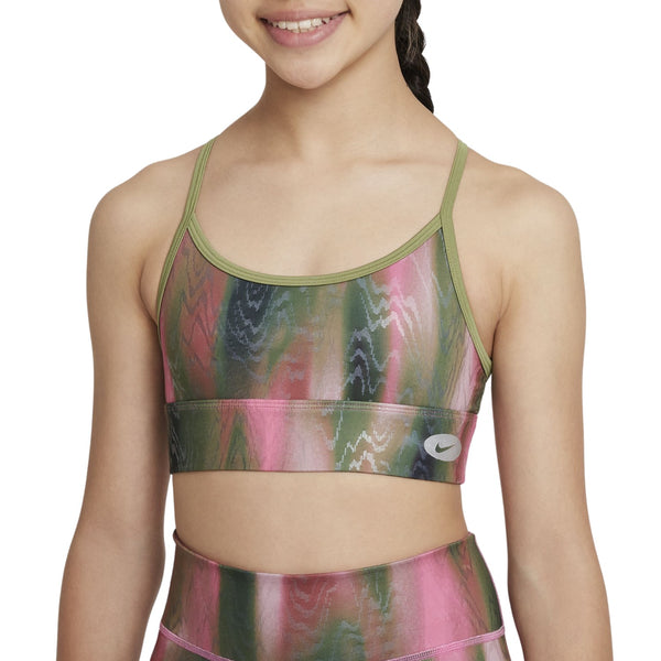 Nike  Dri-fit Indy Icon Clash Girl's Training And Gym Sports Bras Big Kids Style : Dv3299