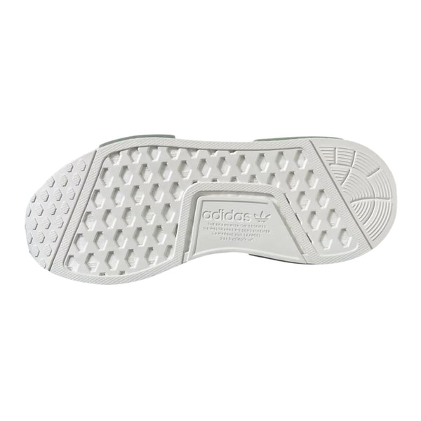 Adidas Nmd_r1 Juniors Silver Green Shoes Big Kids Style : Hq1655