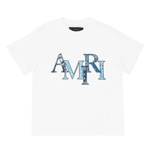 Amiri Bandana Staggered Tee Big Kids Style : Akjyte1004