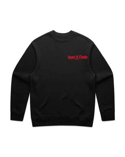 Rebel X Code Chaos Collage Crewneck Mens Style : Rxccrw002