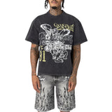Smoke Rise Fashion T-shirt With Mineral Wash Mens Style : Kt25263