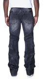 Smoke Rise Colorblock And Piping Jeans Mens Style : Jp25618
