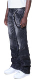 Smoke Rise Colorblock And Piping Jeans Mens Style : Jp25618