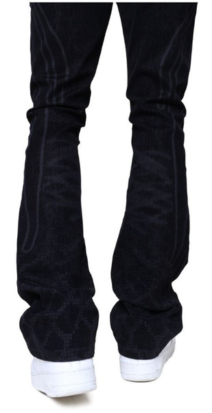 Smoke Rise Field Flocked Jeans Mens Style : Jp25527