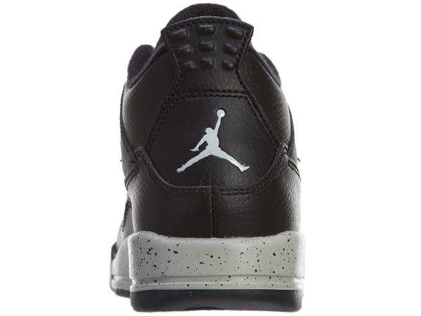 Nike Jordan 4 Retro LS BP Black Tech Grey Oreo  Boys / Girls Style :707430