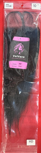 GoldTag 4x4 HD Closure - 10A Straight 100% Virgin Human Hair