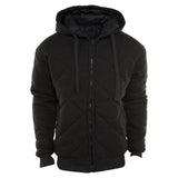 Plaza Quilted Zip-Up Hoodie Jacket Mens Style : P001
