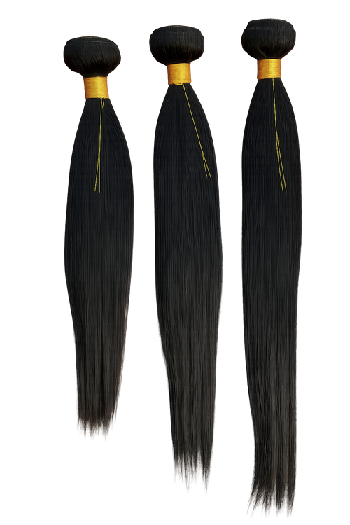 GoldTag 10A Straight 100% Virgin Human Hair (3-Bundle Set)  Natural