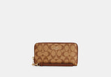 Long Zip Around Wallet In Signature Canvas