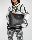 Reversible Liz Shopper Visetos Tote Black
