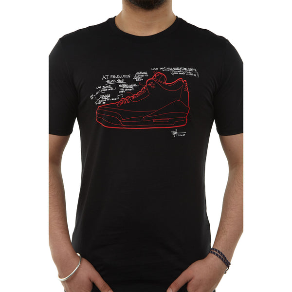 Jordan Retro 3 Sketch T‑shirt Mens Style : Ao8937