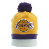Mitchell&ness Los Angeles Lakers Nba Beanie Pom Hat Unisex Style : Ke31z