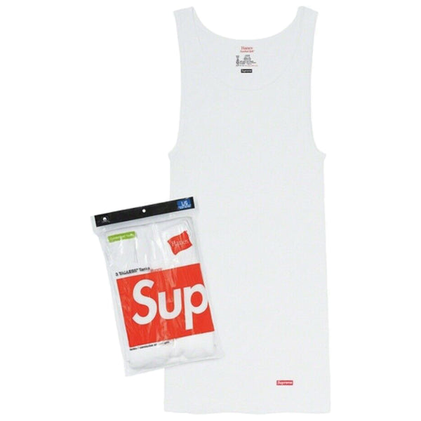 Supreme Hanes Tagless Tank Tops ( 3 Pack ) Mens Style : 99haa41