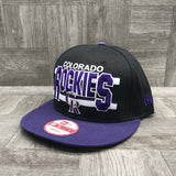 New Era Word Stride Colorado Rockies 9fifty Snapback Unisex Style : Rn11493