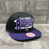 New Era Word Stride Colorado Rockies 9fifty Snapback Unisex Style : Rn11493