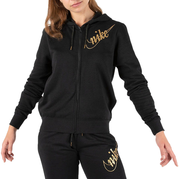 Nike Glitter Fleece Full Zip Hoodie Jacket Womens Style : Bv4556