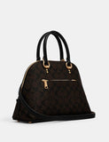 Katy Satchel in Signature Canvas style#2558 Im/Brown Black