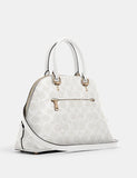 Katy Satchel in Signature Canvas style# 2558 Im/Chalk/Glacier white