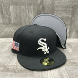 New Era 59fifty Swarovski Flag Chicago White Sox Fitted Hat Unisex Style : 12731466