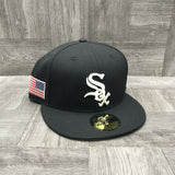 New Era 59fifty Swarovski Flag Chicago White Sox Fitted Hat Unisex Style : 12731466