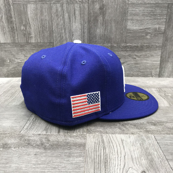 New Era Los Angeles Dodgers Crystals From Swarovski Flag Low Profile 59fifty Fitted Unisex Style : 12731462