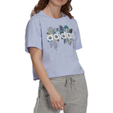 Adidas X Farm Rio Print Boyfriend Cropped Cotton Logo Tee Womens Style : Gs4165