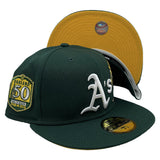 New Era Fitted 5950 Oakathco Dk Dark Green Ag Old Unisex Style : Hhh-yv-70602486