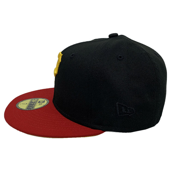 New Era Fitted 5950 Pitpirco 59asg Black Poly Scarlet Unisex Style : Hhh-yv-70637497