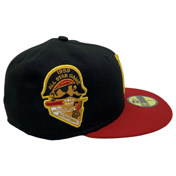 New Era Fitted 5950 Pitpirco 59asg Black Poly Scarlet Unisex Style : Hhh-yv-70637497