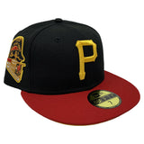 New Era Fitted 5950 Pitpirco 59asg Black Poly Scarlet Unisex Style : Hhh-yv-70637497